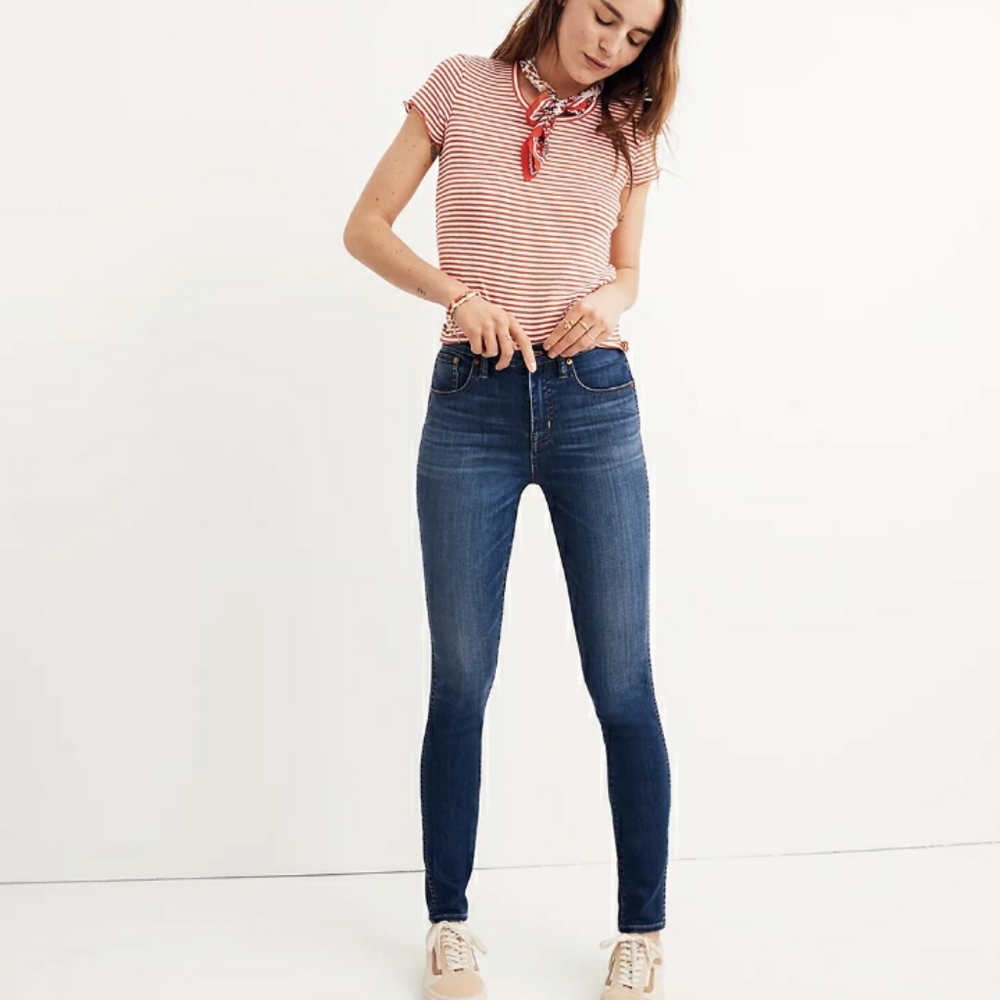 Madewell 10" HIGH-RISE SKINNY Jeans In Danny Wash Women’s Size 25